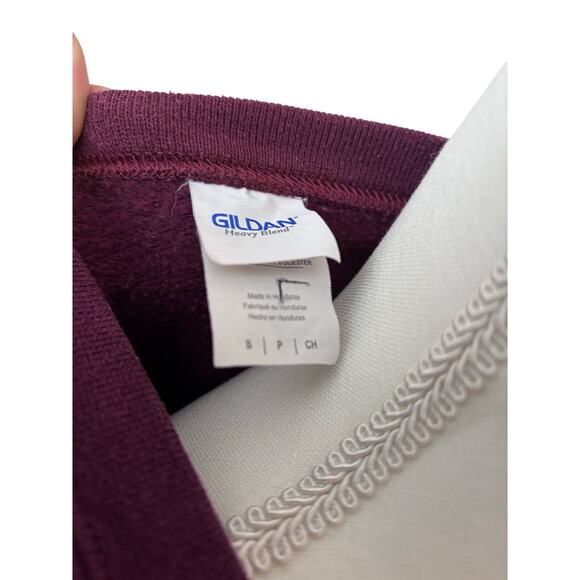 Women’s Size Small Gildan Gettysburg Sweatshirt Crewneck Maroon - Picture 3 of 3